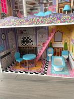 Grote Poppenkast / Poppenhuis met Meubels, Ophalen, Zo goed als nieuw, Meisje