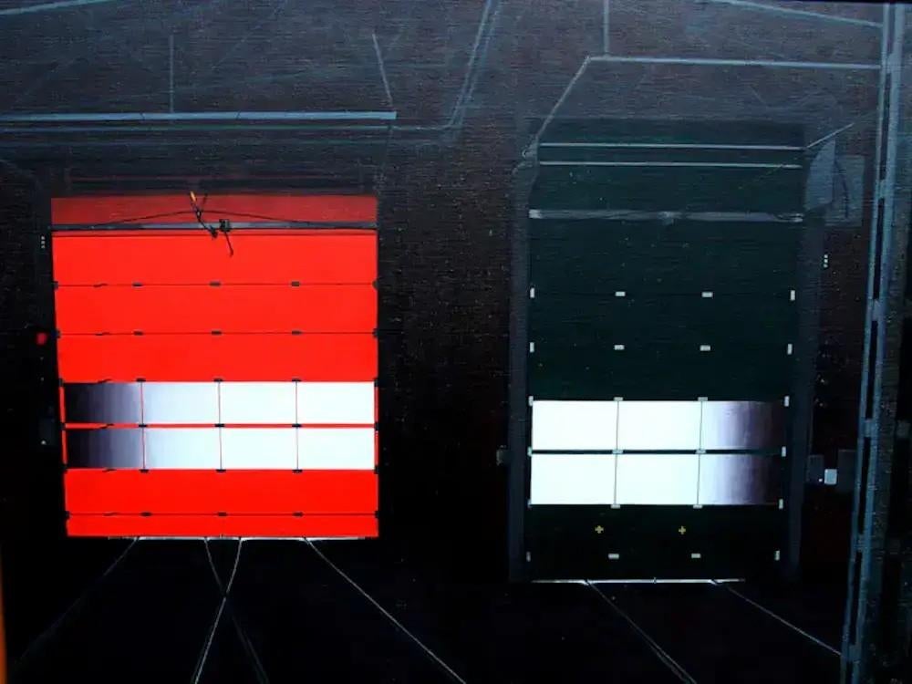 Siet Zuyderland: olieverf op doek: Remise - 1989, Ophalen of Verzenden