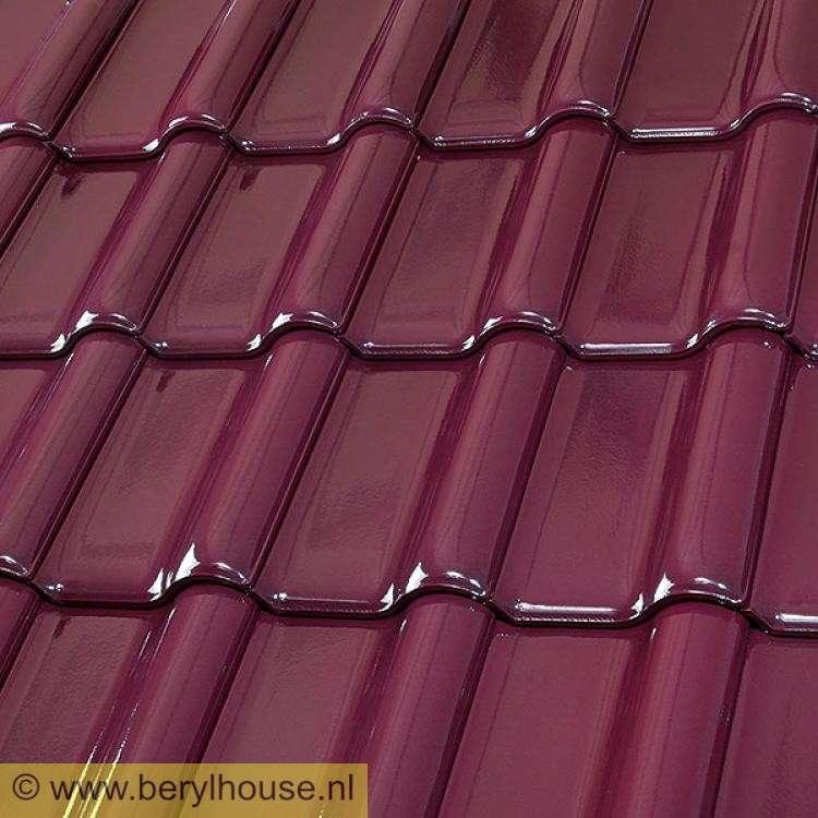 € 21,95 per m2  Gebakken dakpannen: FD 10 wijnrood hoogglans, Niet ingevuld, Steen of Klei, Verzenden, Niet ingevuld