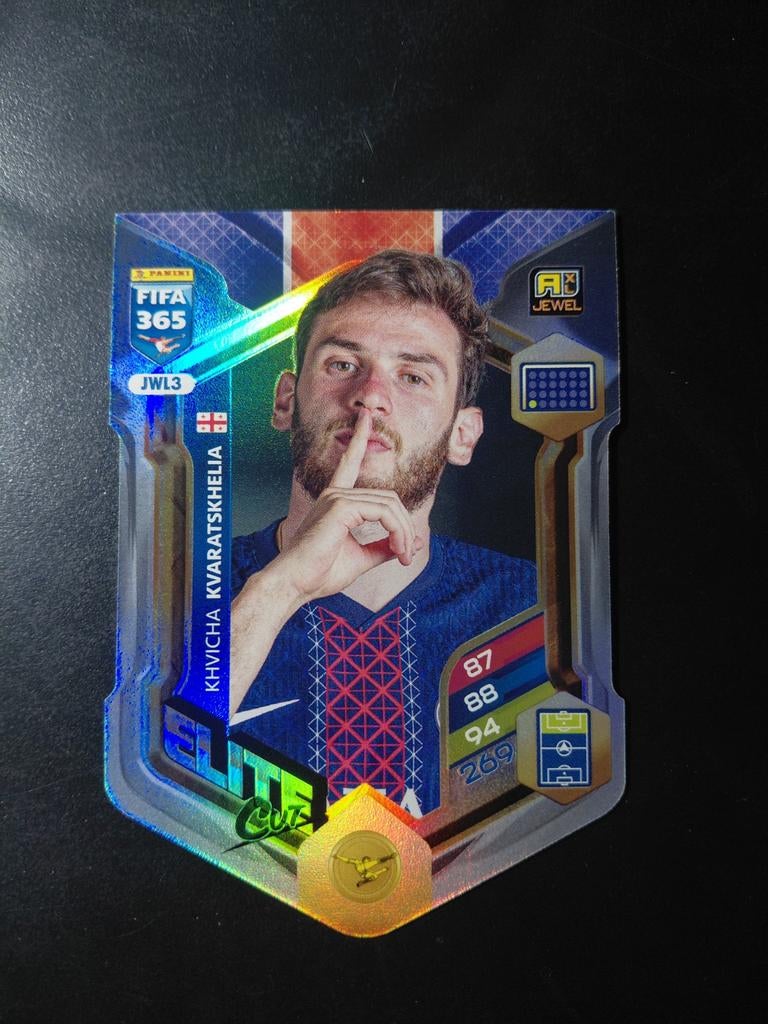 Kvaratskhelia (elite cut) psg panini, Verzamelen, Ophalen of Verzenden, Nieuw, Buitenlandse clubs, Poster, Plaatje of Sticker