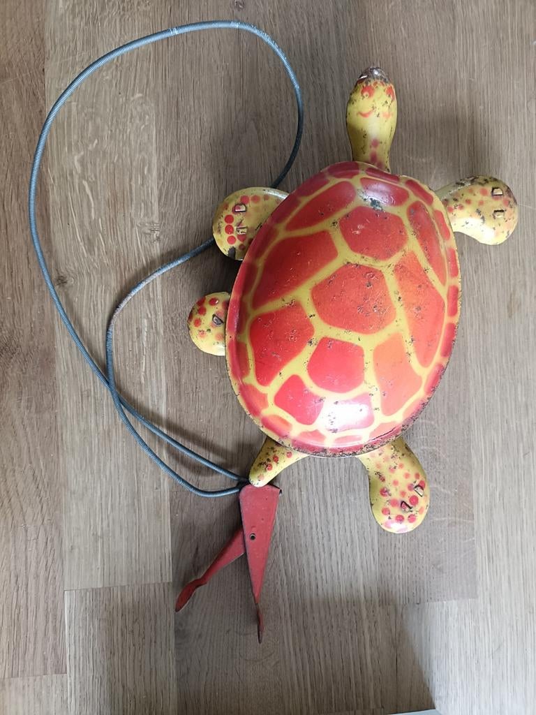 Oude blikken schildpad, Antiek en Kunst, Ophalen of Verzenden