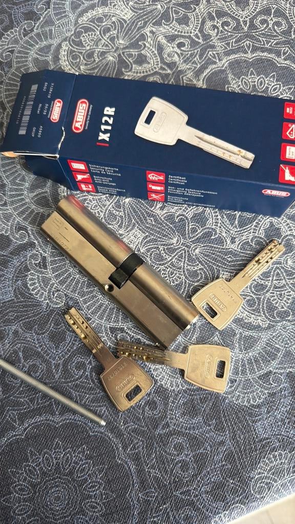 Clindersloot met e certificaat pasje 3 x sleutel, Ophalen of Verzenden, Zo goed als nieuw, Slot