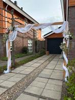 Houten toog met roestvrijstalen voeten, Tuin en Terras, Tuinhekken en Hekwerk, Ophalen, Gebruikt, Hout, Overige typen