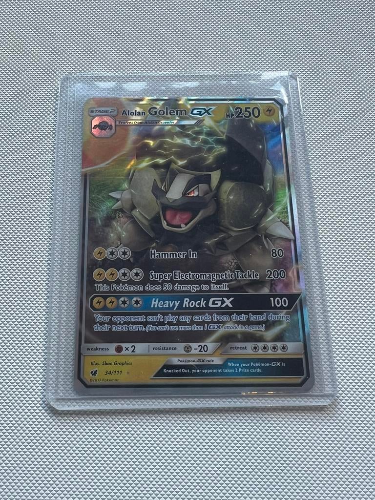 Alolan Golem GX #34/111 ( Crimson Invasion ), Ophalen of Verzenden, Zo goed als nieuw