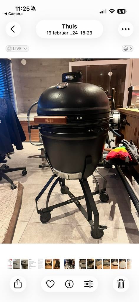 Kamado Grill Bill 21inch. 47 cm, Tuin en Terras, Houtskoolbarbecues, Ophalen, Nieuw