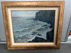 Olieverfschilderij A.P. Schotel - La Pointe du Raz, Bretagne, Ophalen of Verzenden