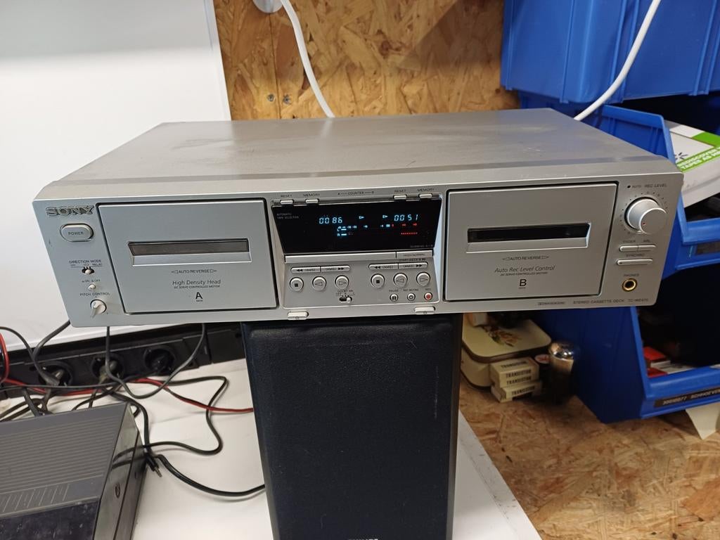 Sony TC-WE475 Dubbel Cassettedeck - Goede Staat, Ophalen of Verzenden, Dubbel, Sony, Auto-reverse