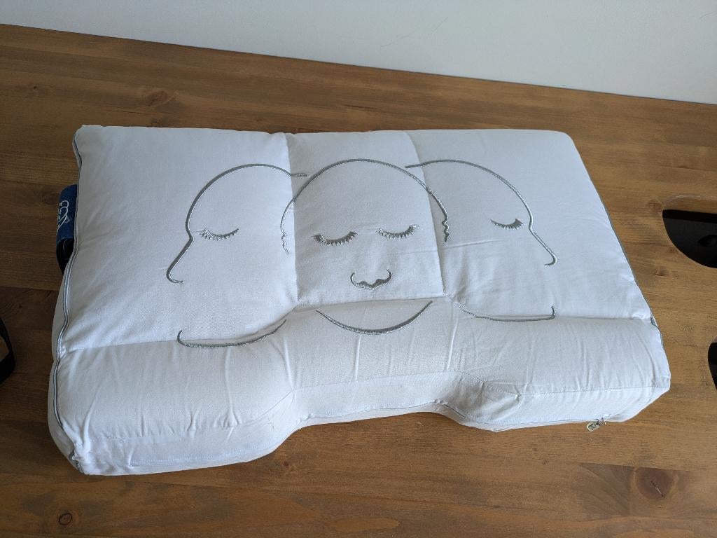 Silvana Support Royale Blauw dons hoofdkussen, Ophalen, Eenpersoons, Wit, Zo goed als nieuw