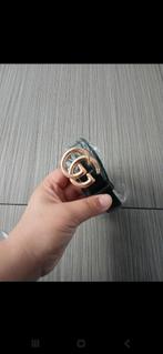 Stijlvolle GUGGI riem met gouden gesp, Minder dan 3 cm, GUGGI, Zwart, Tailleriem