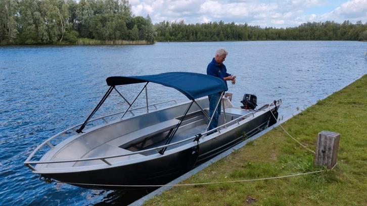 sloep/motorboot, Watersport en Boten, Sloepen, Gebruikt, 10 tot 30 pk, 3 tot 6 meter, Buitenboordmotor, Benzine, Aluminium, Snelvarend