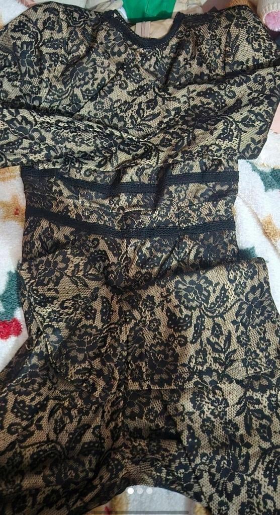 Leuke sexy jumpsuit kant S/M -, Kleding | Dames, Jumpsuits, Ophalen of Verzenden, Gedragen, Maat 38/40 (M), Zwart