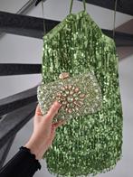 Prachtig Groen Pailletten Jurkje met Clutch - Maat XL, Ophalen of Verzenden, Zo goed als nieuw, Maat 46/48 (XL) of groter, Groen