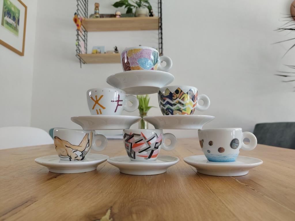 Illy Collection kopjes complete serie 1992, Antiek en Kunst, Antiek | Porselein, Ophalen of Verzenden