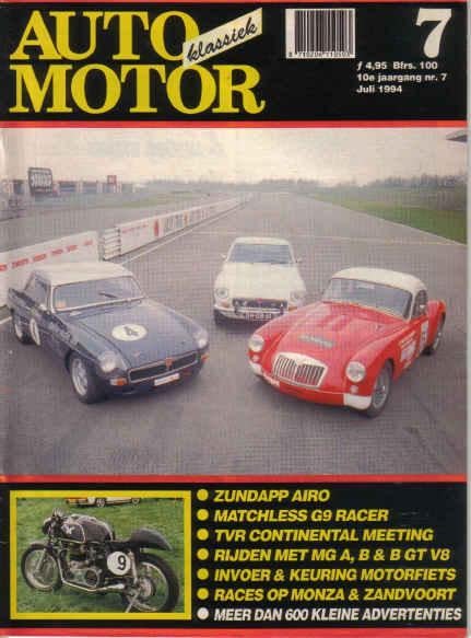 AMK 7 1994 : MG MGA / MGB / MGB GT V8 - Matchless G9 racer, Ophalen of Verzenden, Gelezen, Algemeen
