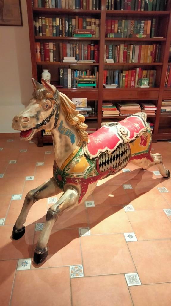 Carrousel antiek paard, Verzamelen, Ophalen of Verzenden