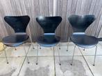 Set van 3 originele Fritz Hansen vlinderstoelen, zwart, Huis en Inrichting, Stoelen, Ophalen, Gebruikt, Drie, Zwart