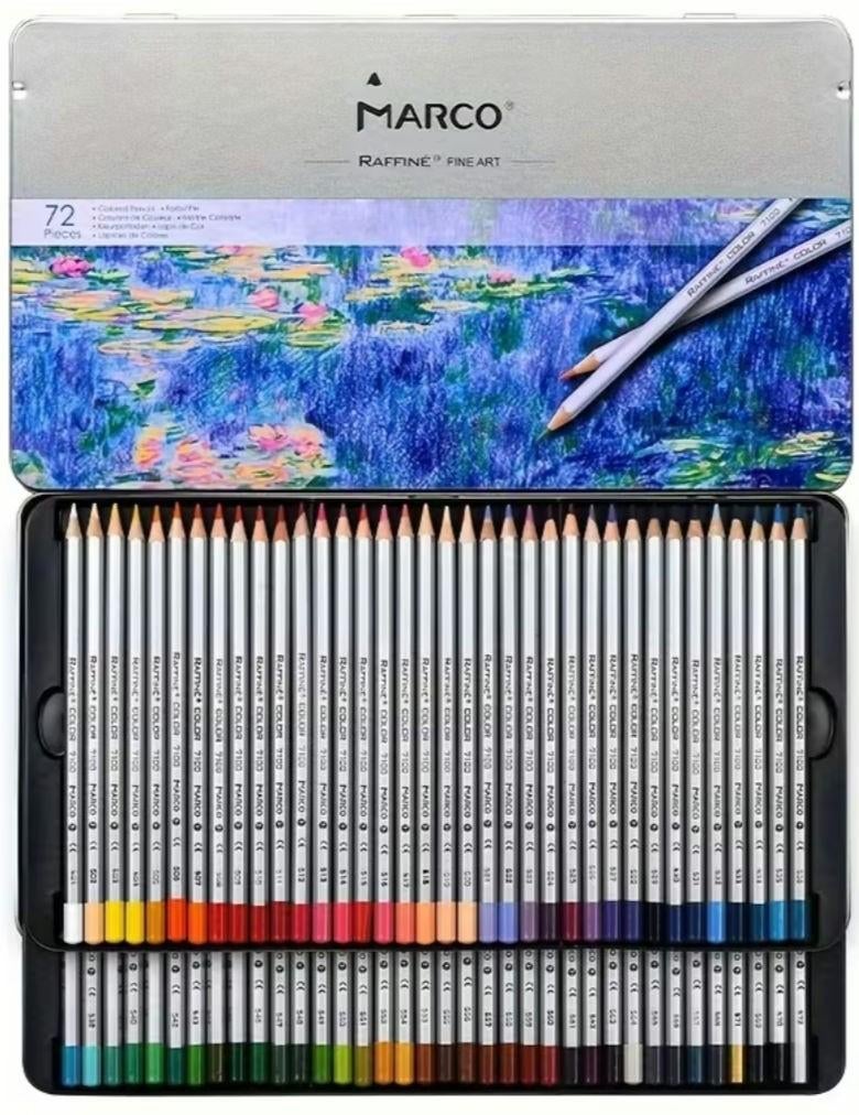 72 Marco Raffine kleurpotloden op oliebasis originele box, Ophalen of Verzenden, Potlood of Stift