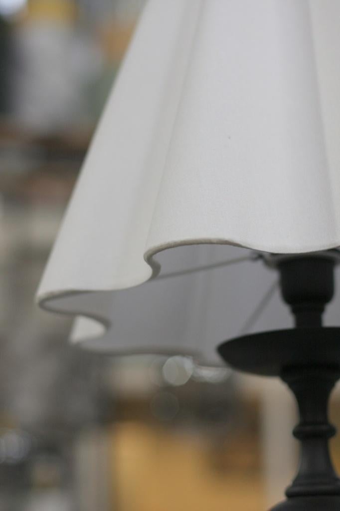 Tafellamp LESANE + geplooide lampenkap Light & Living, Huis en Inrichting, Ophalen of Verzenden, Zo goed als nieuw