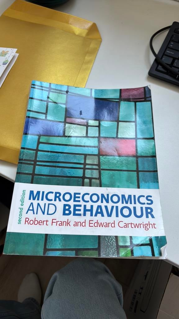 Microeconomics and behaviour, Boeken, Ophalen, Beta, Zo goed als nieuw, WO