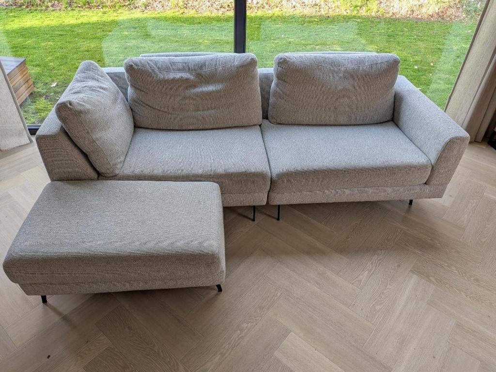 Enzo Lucado lichtgrijze bank, Ophalen, Gebruikt, Hoekbank, Driepersoons