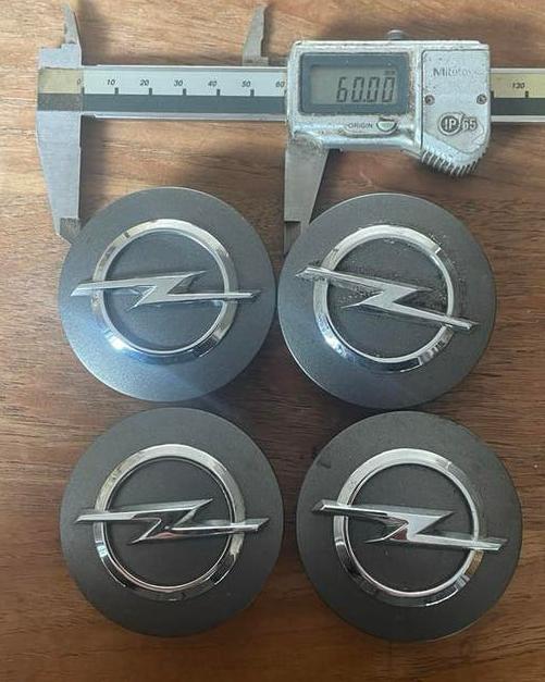 Originele Opel Naafdoppen 60mm - Set van 4, Auto diversen, Ophalen of Verzenden, Gebruikt