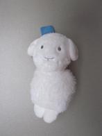 Hema wit zacht pluche schaap knuffel rammelaar + klittenband, Hema, Overige karakters, Overige typen, Ophalen of Verzenden