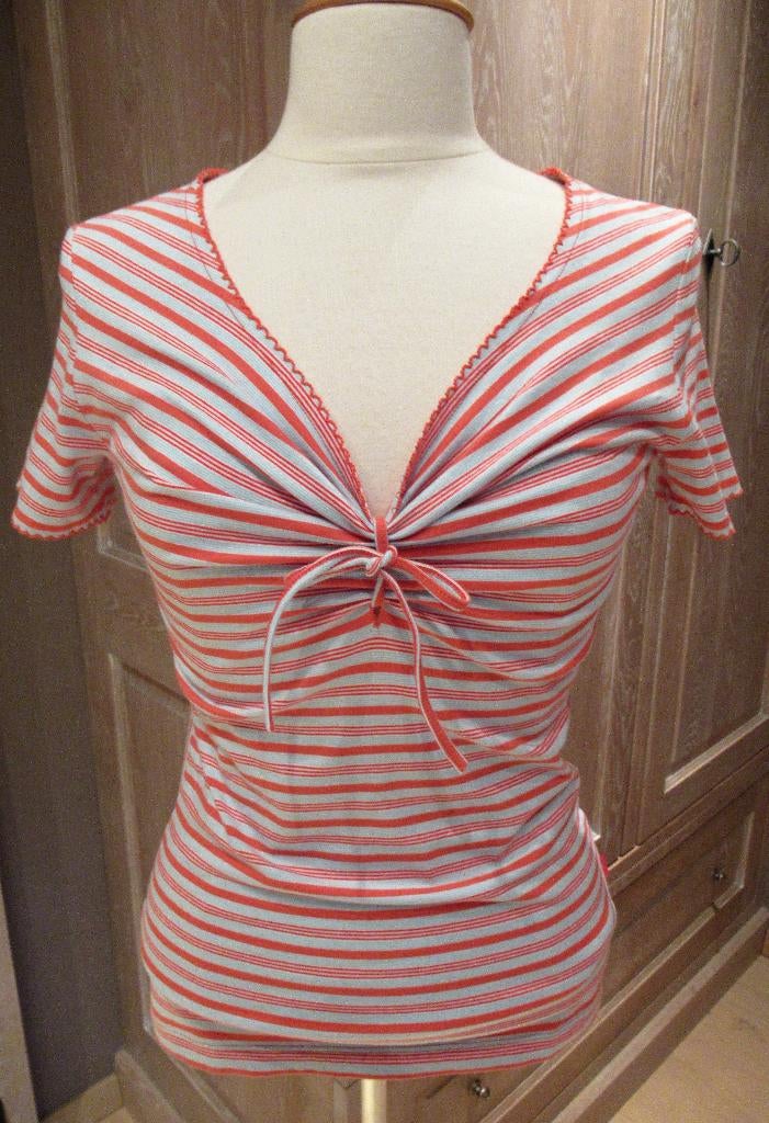 Nieuwe gestreepte Jackpot top in katoen, mt M, Kleding | Dames, Tops, Nieuw, Maat 38/40 (M), Oranje, Korte mouw, Verzenden