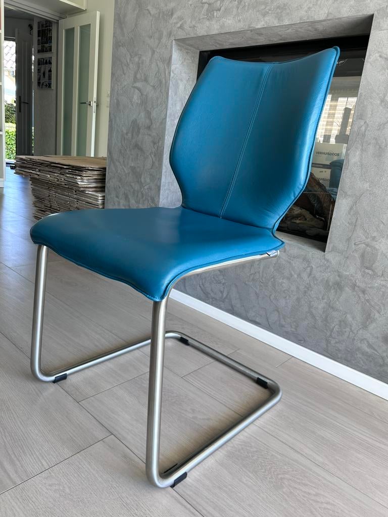 Eetkamerstoelen van leer., Ophalen, Gebruikt, Overige kleuren, Leer