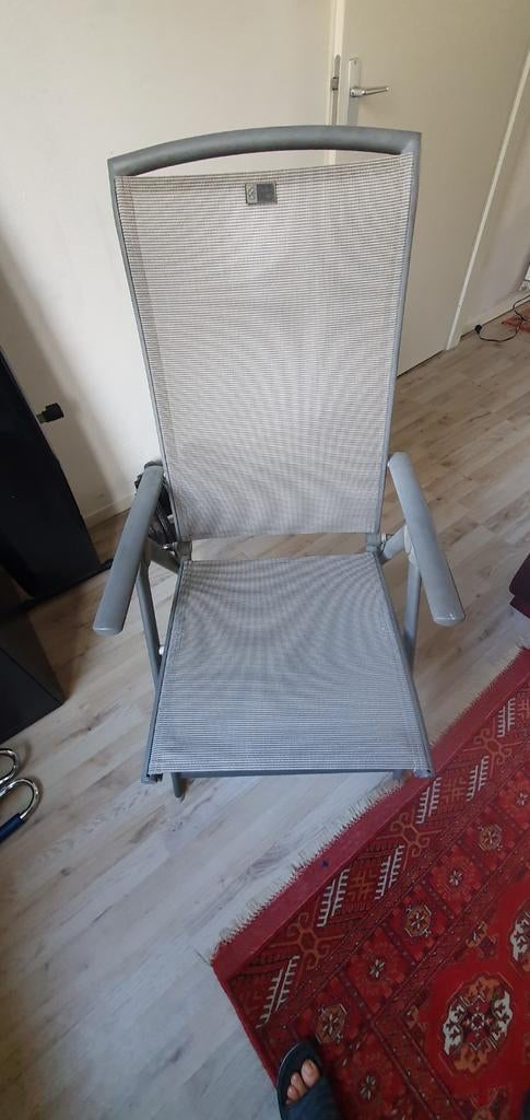 4 verstelbare tuinstoelen, Tuin en Terras, Tuinstoelen, Ophalen, Gebruikt, Textileen, Verstelbaar