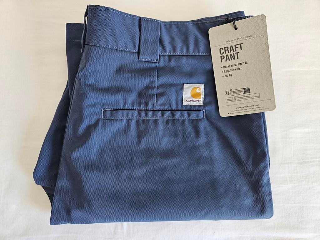 Carhartt Craft Pant, Kleding | Heren, Broeken en Pantalons, Maat 52/54 (L), Blauw, Carhartt, Nieuw
