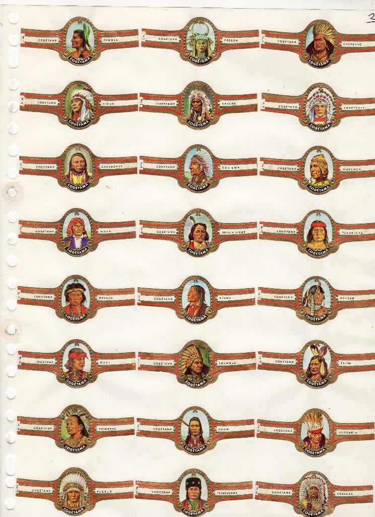 Cogetama  NF  Indianen  witte vleugels, Verzenden, Zo goed als nieuw, Sigarenbandjes