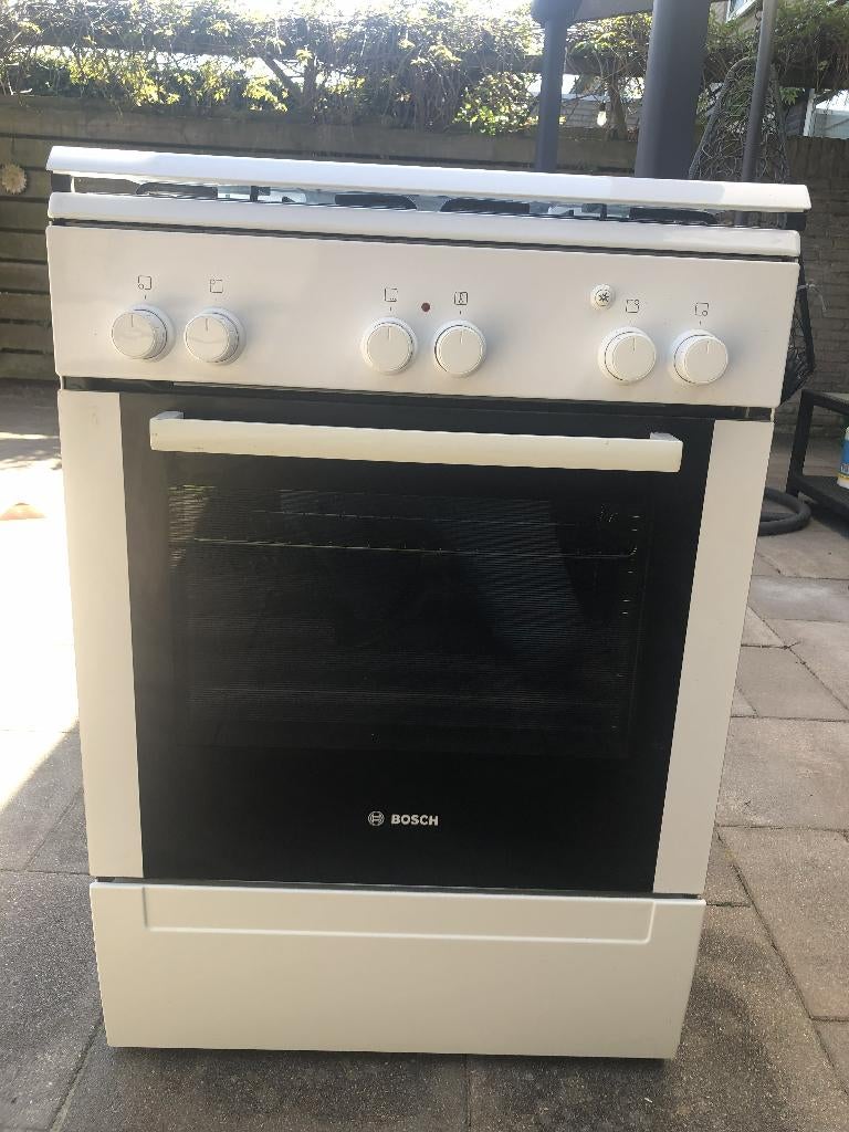 Bosch HGV423123N Vrijstaande gaskookplaat + elektrische oven, Ophalen, 60 cm of meer, 4 kookzones, Zo goed als nieuw