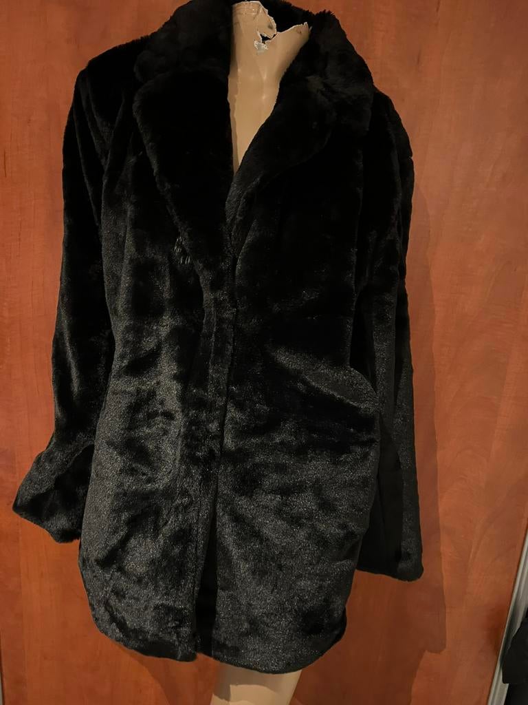 Divided teddy jas maat m zgan, Maat 38/40 (M), H&M, Zwart, Ophalen of Verzenden