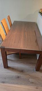 eettafel, Huis en Inrichting, Tafels | Eettafels, Ophalen, Teakhout, 50 tot 100 cm, Zo goed als nieuw