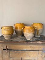 Zonnig antiek franse aardewerk confit potten, Ophalen of Verzenden