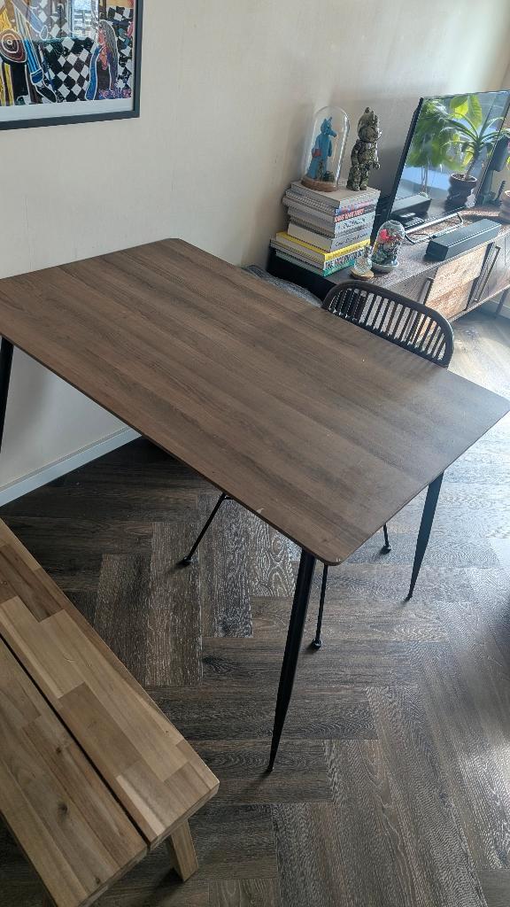 MOOS Benno Eettafel - 120 x 80 cm - Bruin, Huis en Inrichting, Tafels | Eettafels, Gebruikt, 50 tot 100 cm, 100 tot 150 cm, Vier personen