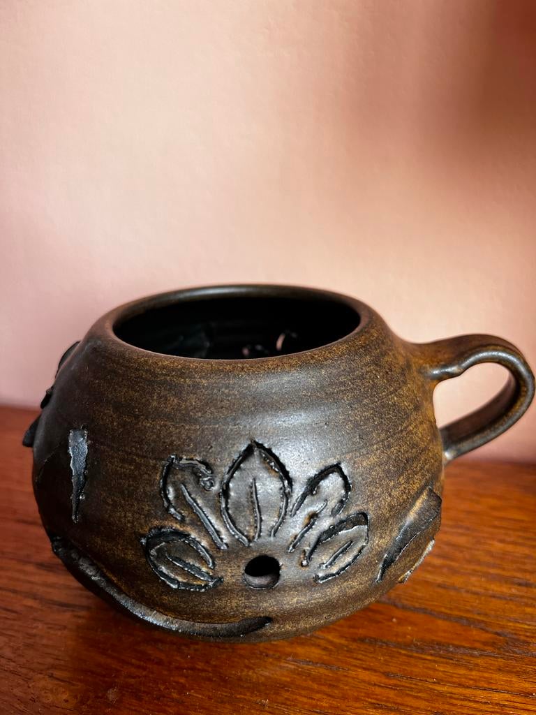 Vintage keramieken waxinelichthouder Jan de Graaf, Ophalen of Verzenden