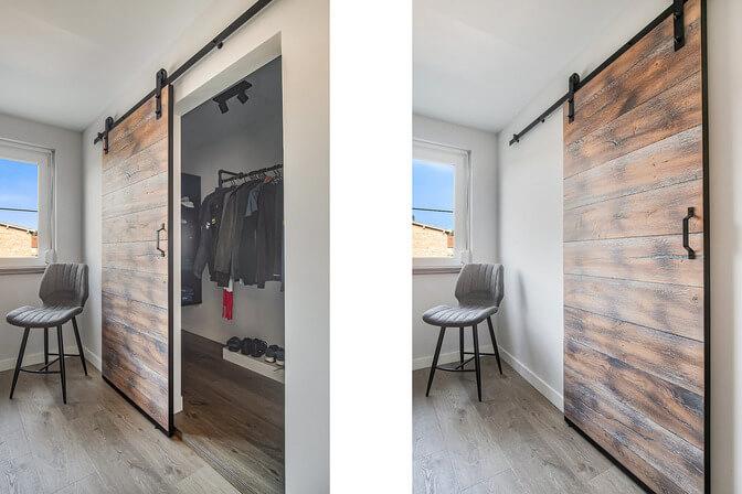 Loftdeur, Ophalen, Zo goed als nieuw, Binnendeur, Minder dan 200 cm