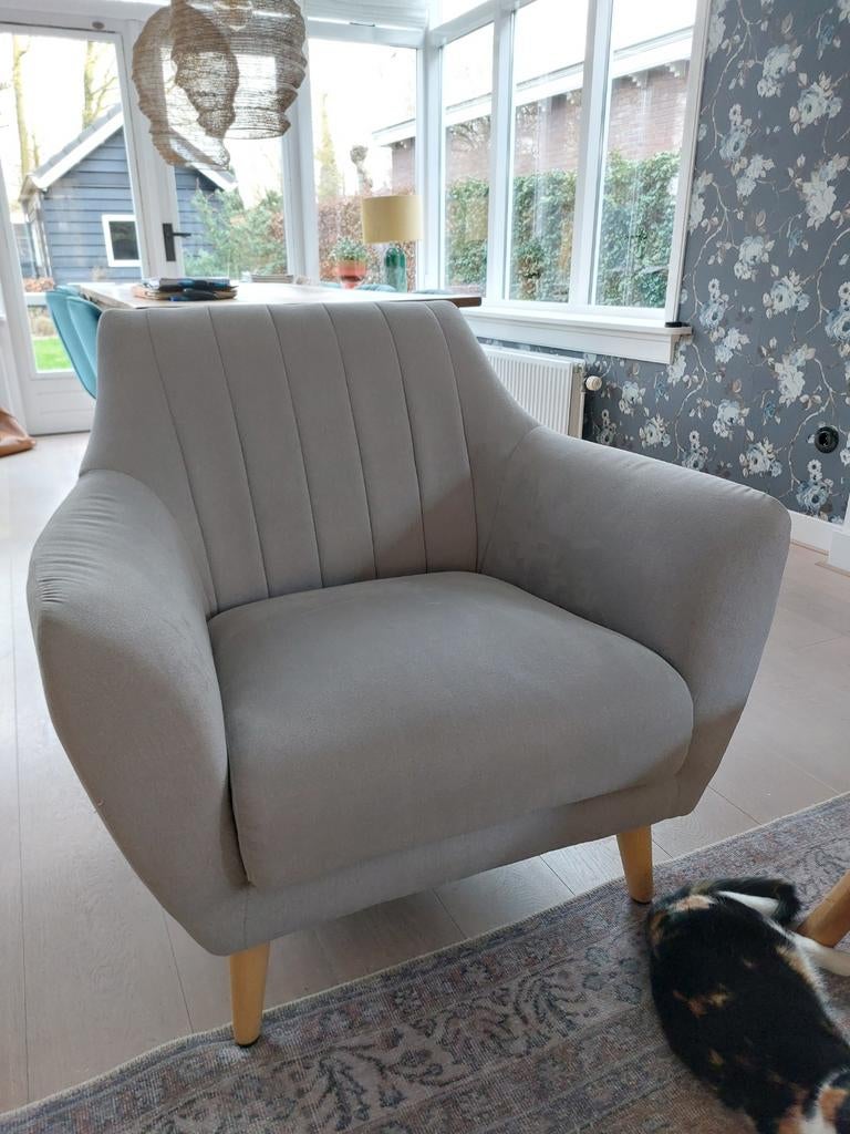 Twee grijze fauteuils, Huis en Inrichting, Ophalen