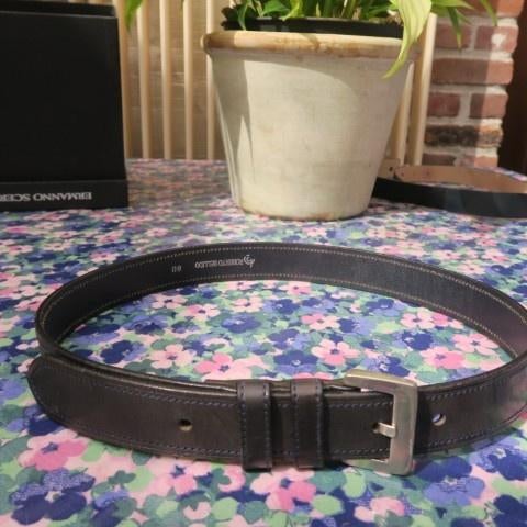 Riem leder zwart Roberto Bellido - lengte 91 cm - br 3 cm, Kleding | Dames, Riemen en Ceinturen, 3 tot 5 cm, 90 tot 100 cm, Tailleriem