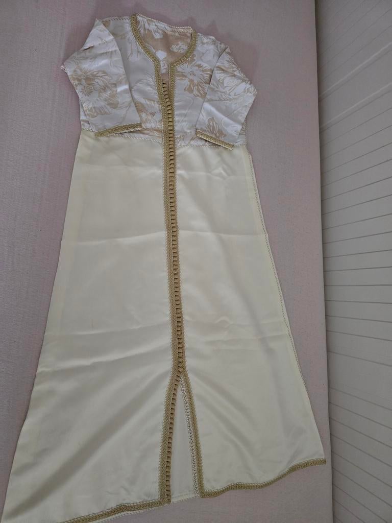 Marokkaanse kaftan (brokar) Beige goud voor meisjes, Ophalen of Verzenden