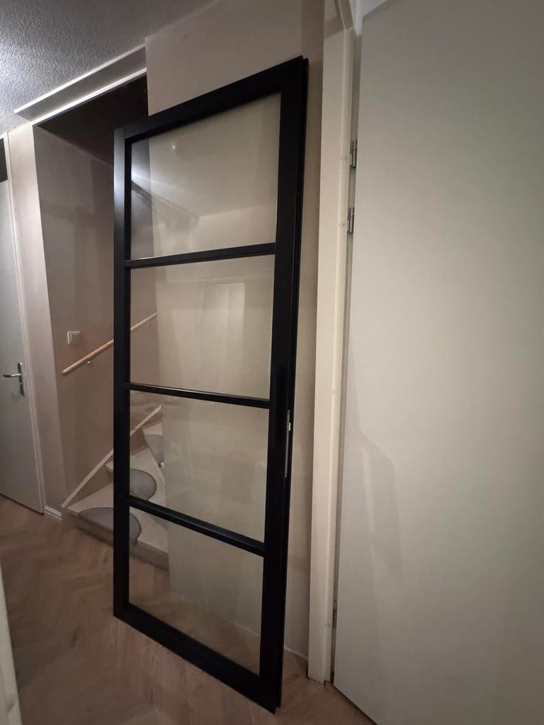 Stalen deur zwart nieuw (GRAAG ZSM OPHALEN), Ophalen, 80 tot 100 cm, 215 cm of meer, Binnendeur