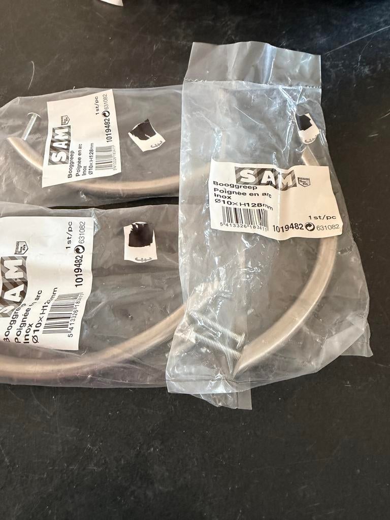 Booggrepen Inox Ø10xH128mm, Nieuw, Ophalen of Verzenden, Minder dan 100 cm, Grijs