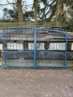 Zware stalen dubbele verzinkte sierpoort. 290 x 220cm, Ophalen, Zo goed als nieuw, IJzer, 200 cm of meer