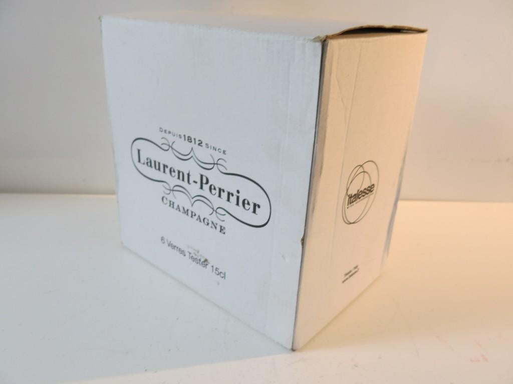 Laurent Perrier champagneglazen  6st, Verzamelen, Ophalen of Verzenden, Gebruikt, Reclamebord
