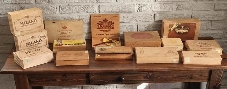 Vintage Guldentijd Sigaren Doosjes - Diverse Merken, Verzamelen, Overige Verzamelen, Gebruikt, Ophalen of Verzenden