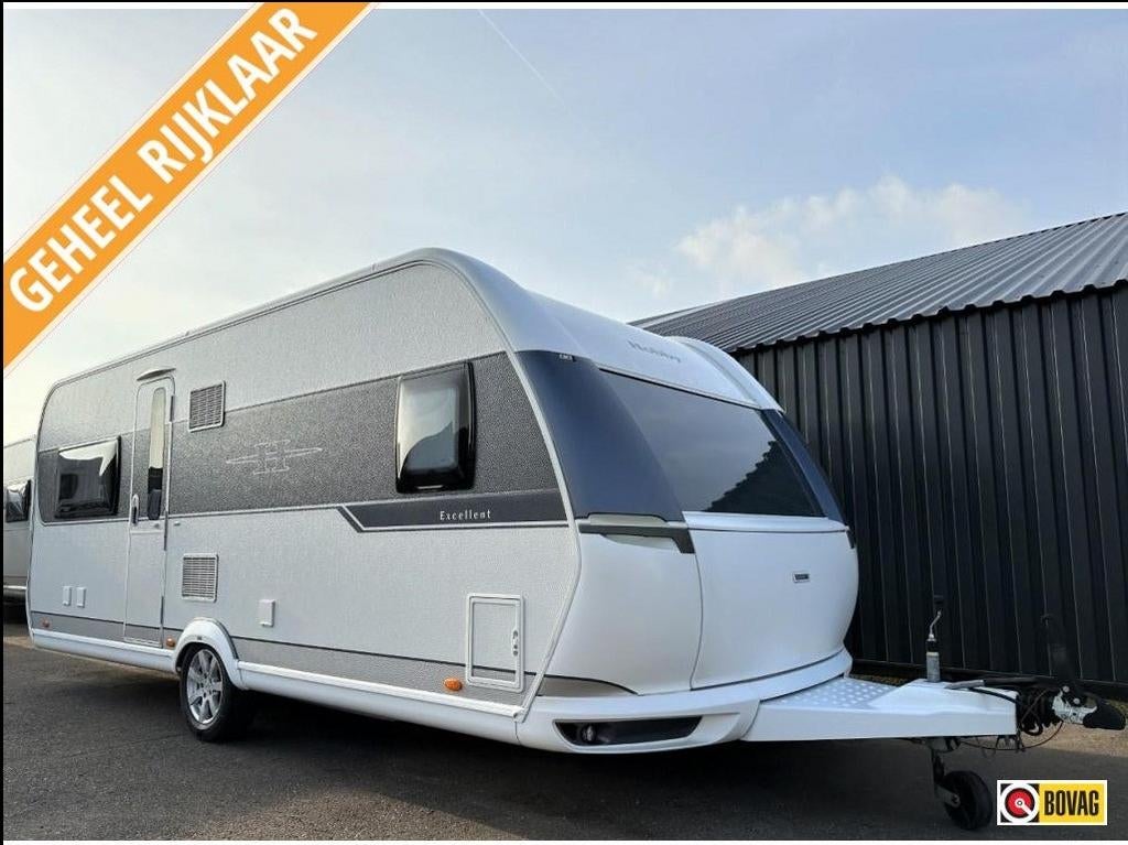 Hobby Excellent 560 CFE - Luxe en comfortabele caravan, Vast bed, Rondzit, Hobby, Ringverwarming