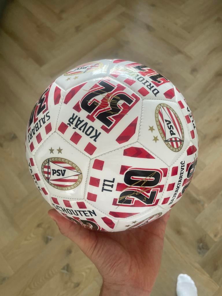 PSV Voetbal met handtekeningen, Sport en Fitness, Voetbal, Ophalen, Zo goed als nieuw, Bal