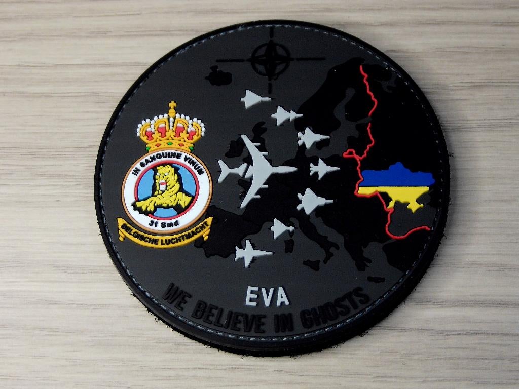 Patch Belgian Air Force "We Believe in Ghosts" 31 Smaldeel, Verzamelen, Verzenden, Luchtmacht, Overige gebieden, Embleem of Badge
