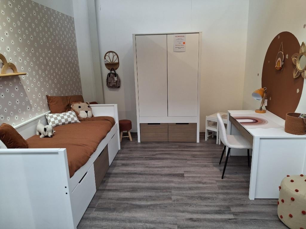 Tienerkamer Europe Baby Ralph wit/accent, Ophalen, 85 tot 100 cm, Zo goed als nieuw, Lattenbodem